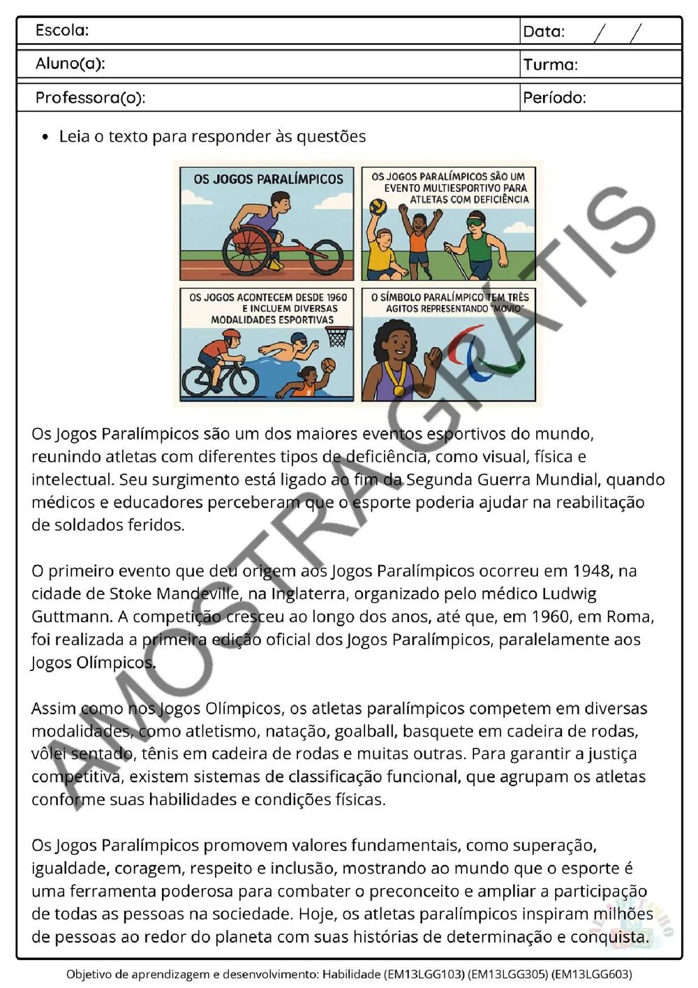 Planejamento de Educação Física Ensino Médio BNCC 2026 + 240 atividades — amostra das atividades 10