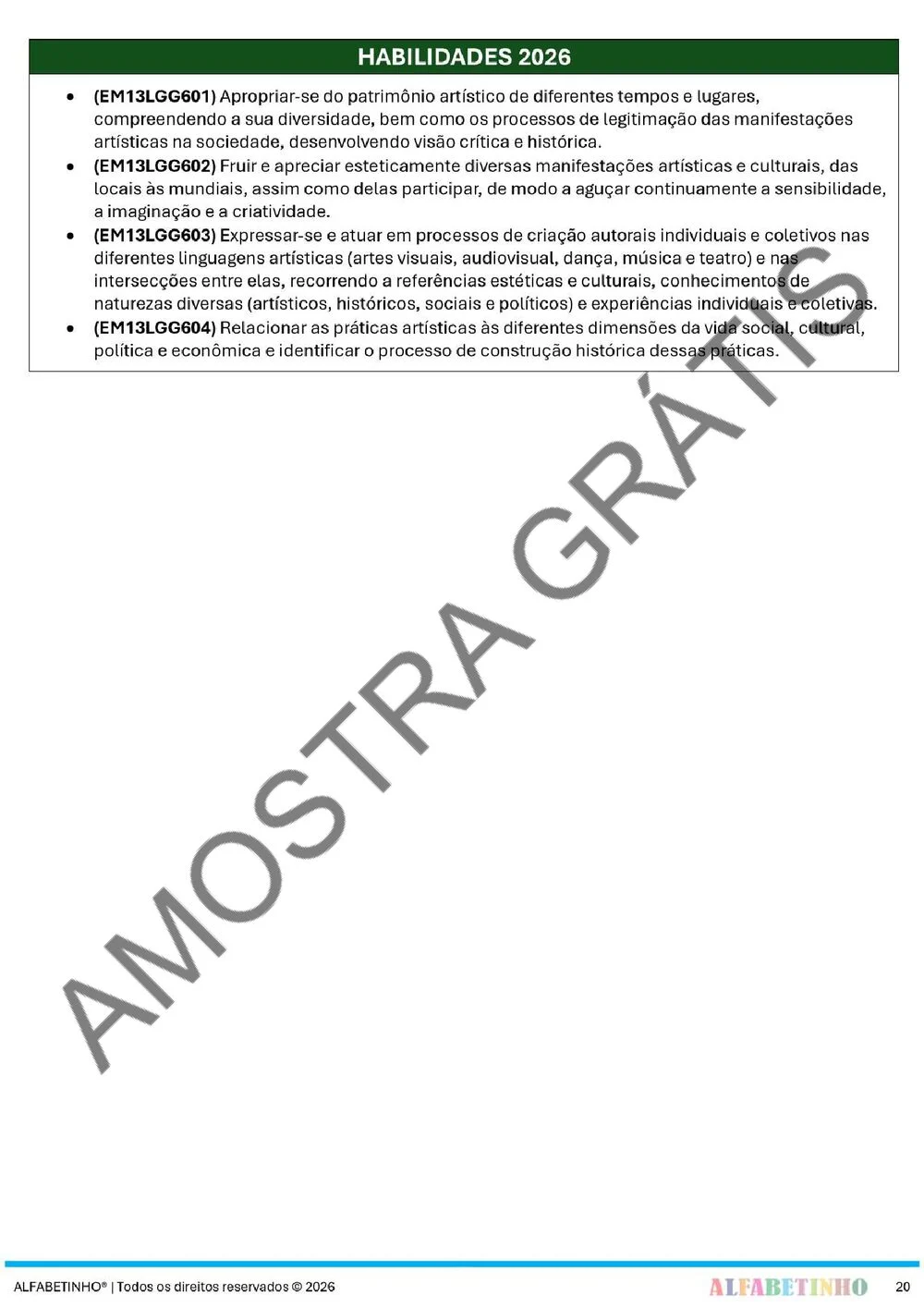 Planejamento de Educação Física Ensino Médio BNCC 2026 + 240 atividades — amostra do planejamento 27