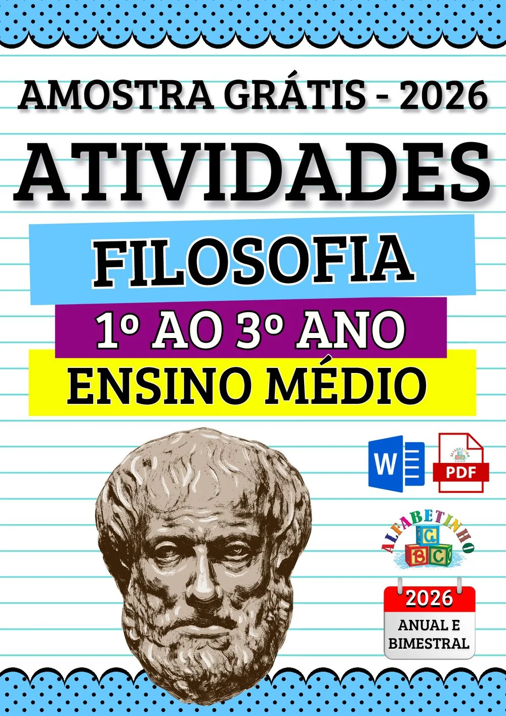 Planejamento de Filosofia Ensino Médio BNCC 2026 + 180 atividades — amostra das atividades 1