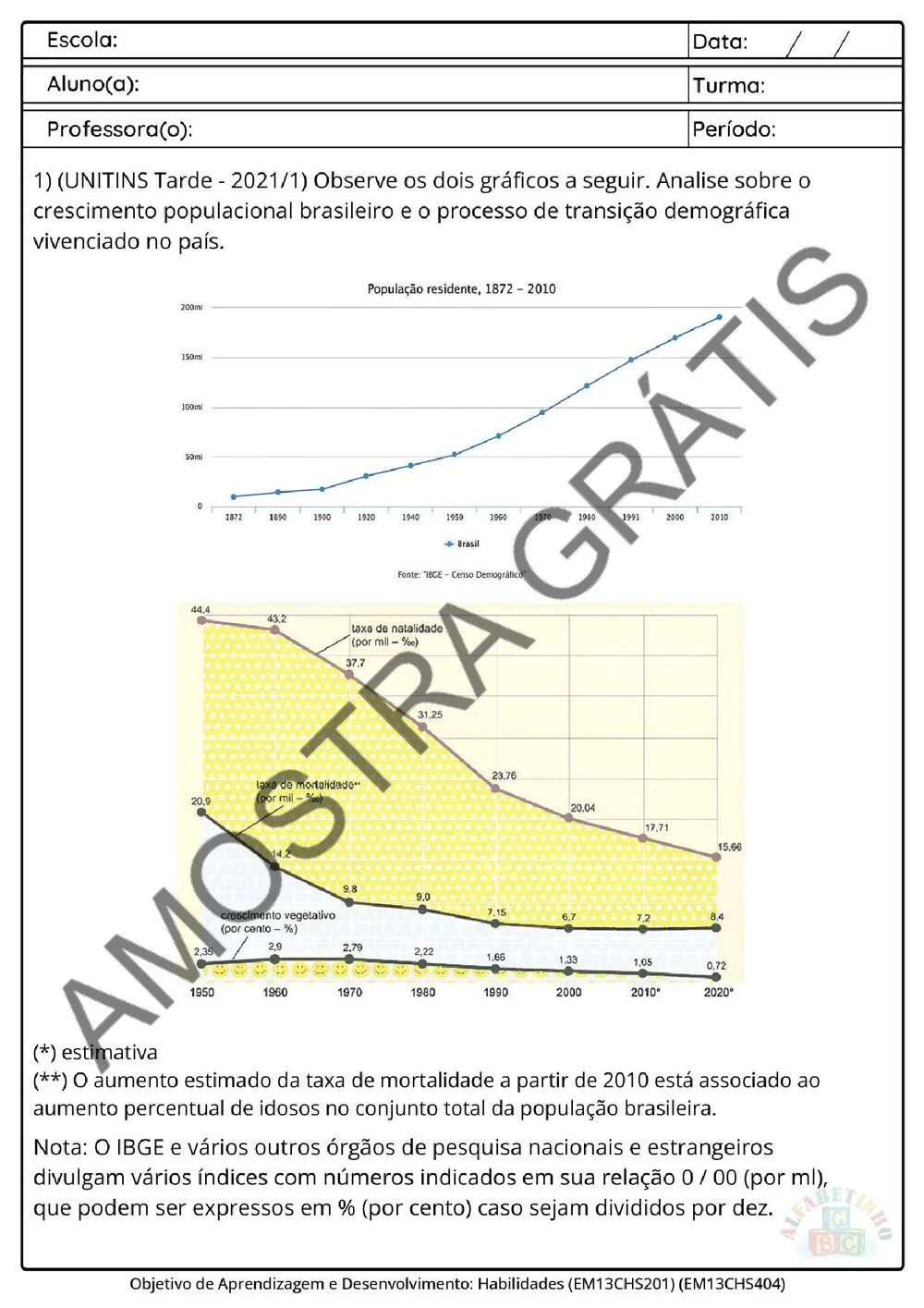 Planejamento anual de História Ensino Médio BNCC 2026 + 300 atividades — amostra das atividades 9
