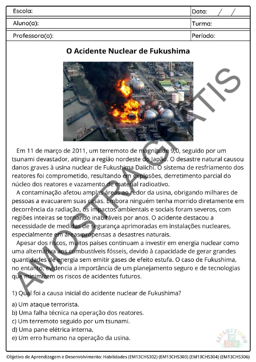 Planejamento anual de História Ensino Médio BNCC 2026 + 300 atividades — amostra das atividades 11