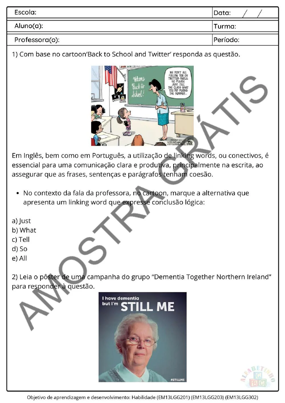 Planejamento de Língua inglesa Ensino Médio BNCC 2026 + 240 atividades — amostra das atividades 13