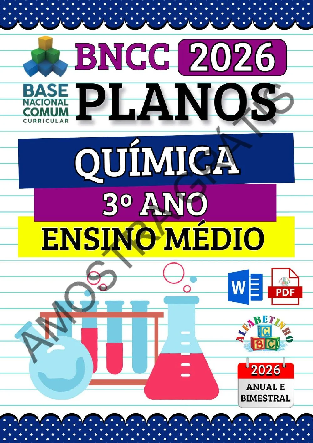 Planejamento de Química Ensino Médio BNCC 2026 + 240 atividades — amostra do planejamento 24