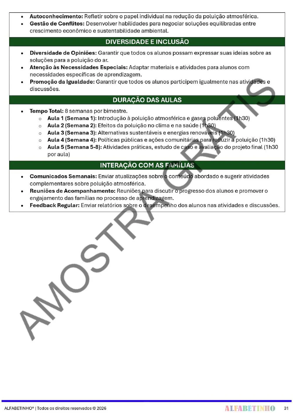 Planejamento de Química Ensino Médio BNCC 2026 + 240 atividades — amostra do planejamento 37